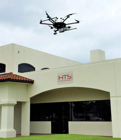 HTS Mapping Services: actual Aerial Mapping over HTS Advanced Solutions Headquarters, Houston TX